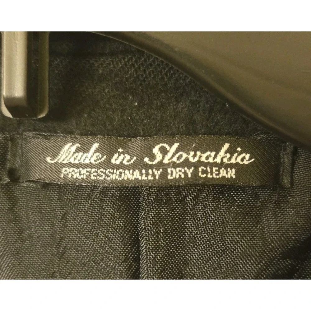S&K Famous Brands Italian Cashmere‎ Black Sport Coat Jacket 42 Short